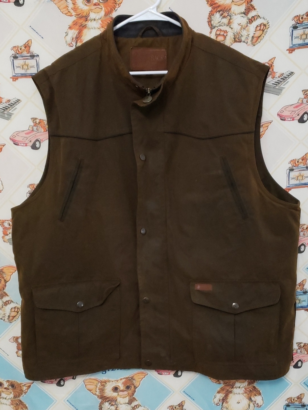 Outback Trading Company Mens 3X Aztec Oilskin Landsman Fleece Lined Vest Outdoor
